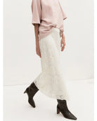Gonna pencil in tulle ricamato Emmfinanza Bianco lana 2625106014200 001 EMME MARELLA 