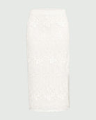 Gonna pencil in tulle ricamato Emmfinanza Bianco lana 2625106014200 001 EMME MARELLA 