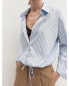 Camicia balloon in popeline stretch Emmchiffon Azzurro 2625116024200 002 EMME MARELLA 
