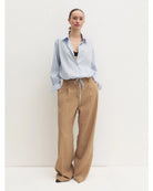 Camicia balloon in popeline stretch Emmchiffon Azzurro 2625116024200 002 EMME MARELLA 