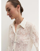 Camicia cropped in tulle ricamato Emmcosetta Bianco lana 2625116044200 001 EMME MARELLA 