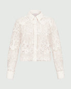 Camicia cropped in tulle ricamato Emmcosetta Bianco lana 2625116044200 001 EMME MARELLA 