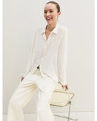 Camicia dritta in misto seta Emmvisone Bianco lana 2625116051200 001 EMME MARELLA 
