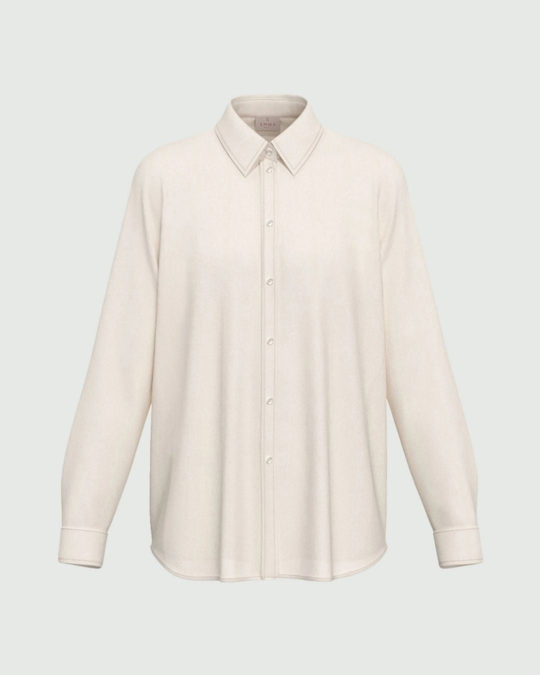 Camicia dritta in misto seta Emmvisone Bianco lana 2625116051200 001 EMME MARELLA 