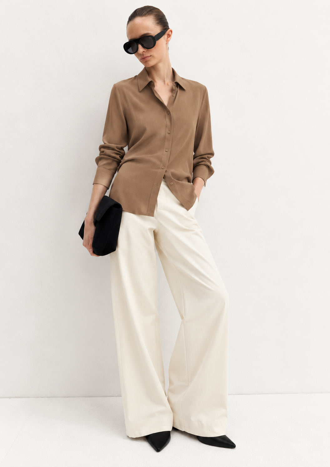 Emme Marella Camicia Donna Emmvisone Cammello 2625116051200 003 EMME MARELLA 