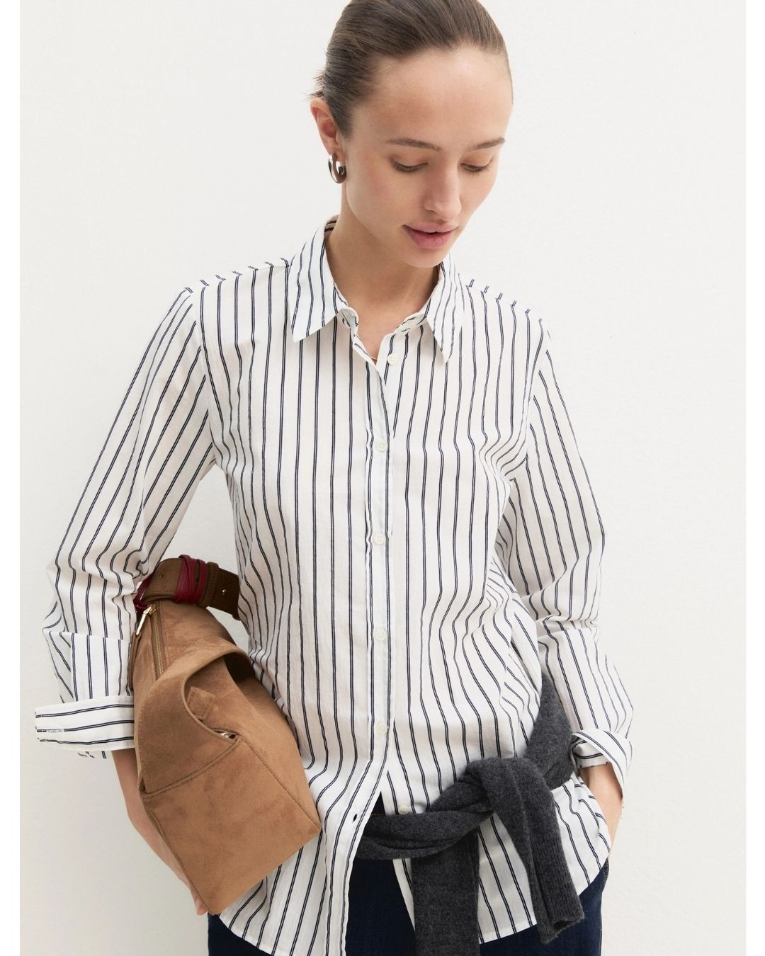 Camicia a maniche lunghe in misto cotone Emmguglia Bianco lana 2625116061200 002 EMME MARELLA 