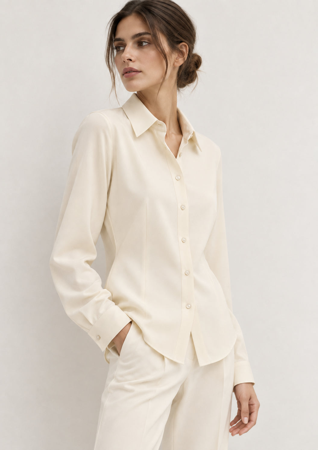 Emme Marella Camicia Donna Emmscalata Avorio 2625116071200 002 EMME MARELLA 