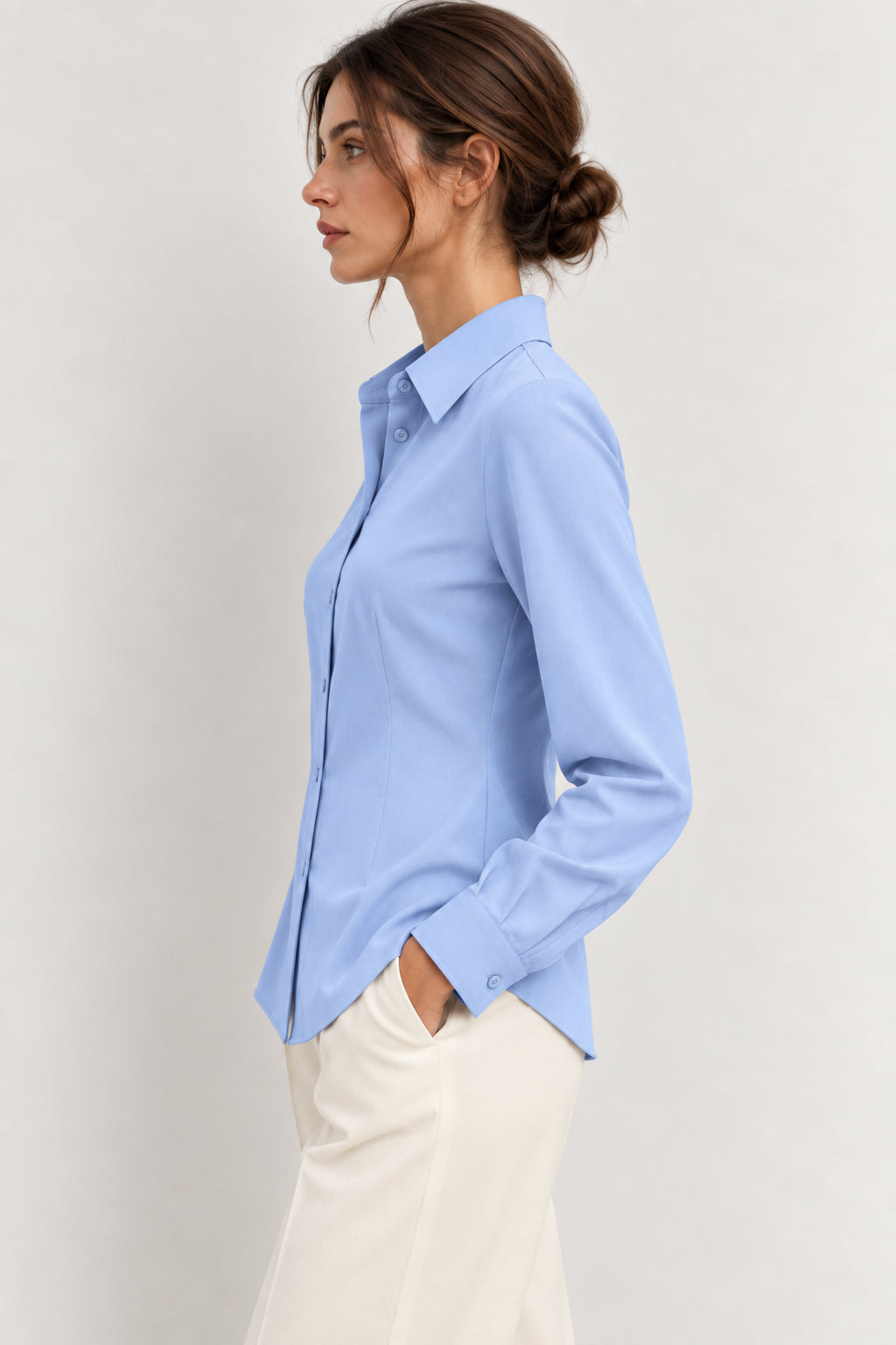 Emme Marella Camicia Donna Emmscalata Celeste 2625116071200 004 EMME MARELLA 