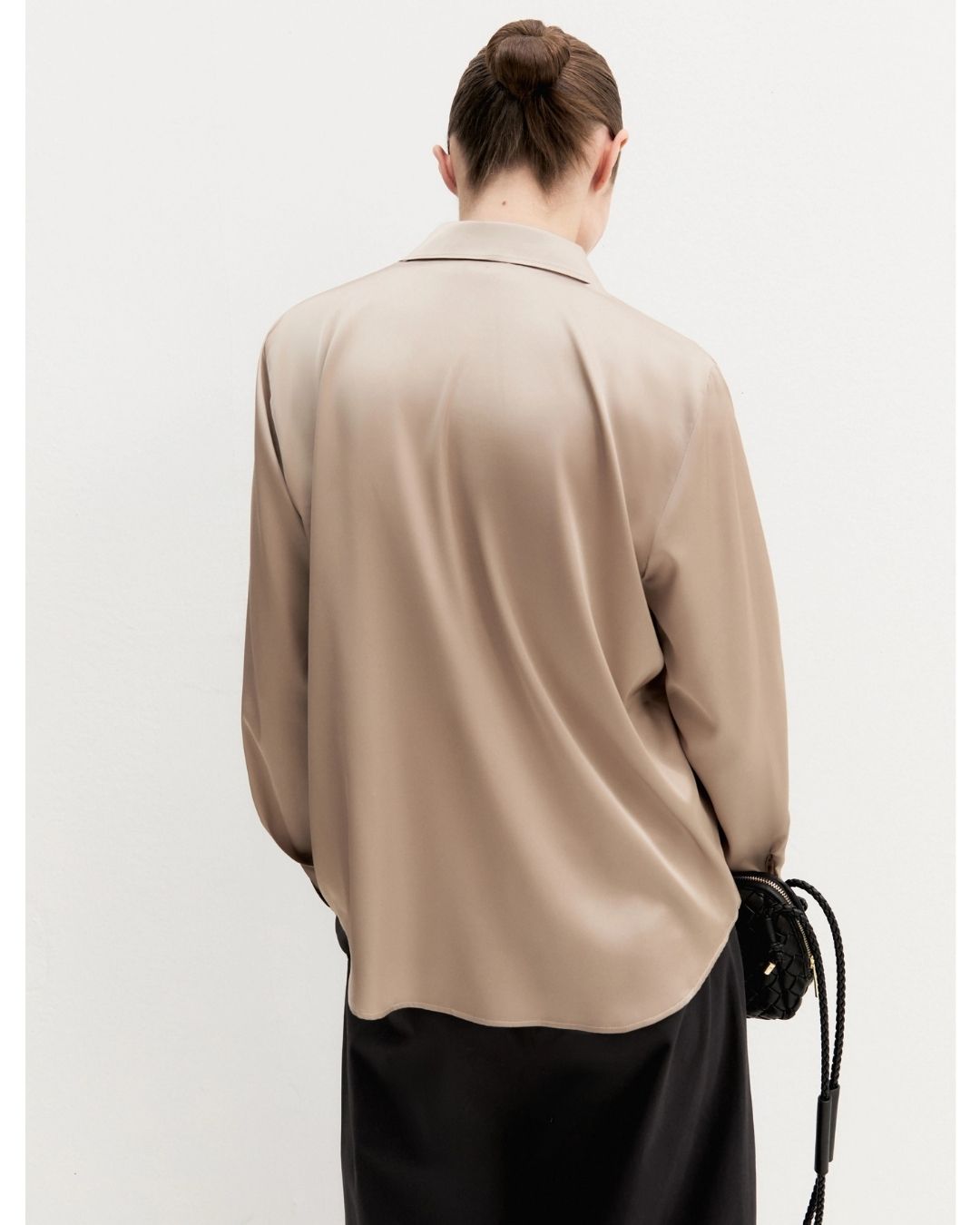 Camicia in raso stretch Emmedro Almond 2625116081200 004 EMME MARELLA 