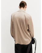 Camicia in raso stretch Emmedro Almond 2625116081200 004 EMME MARELLA 