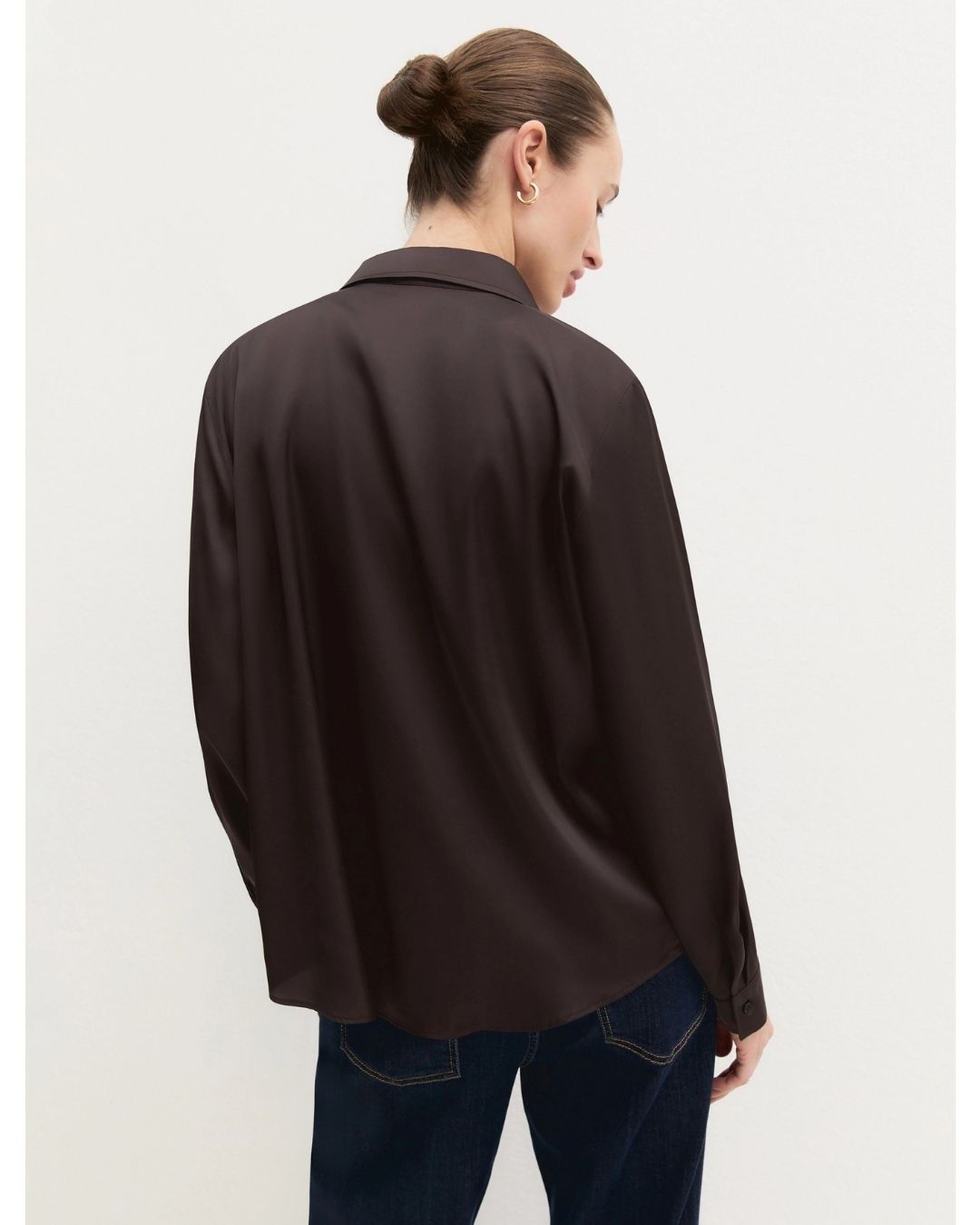 Camicia in raso stretch Emmedro Testa di moro 2625116081200 011 EMME MARELLA 