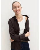 Camicia in raso stretch Emmedro Testa di moro 2625116081200 011 EMME MARELLA 