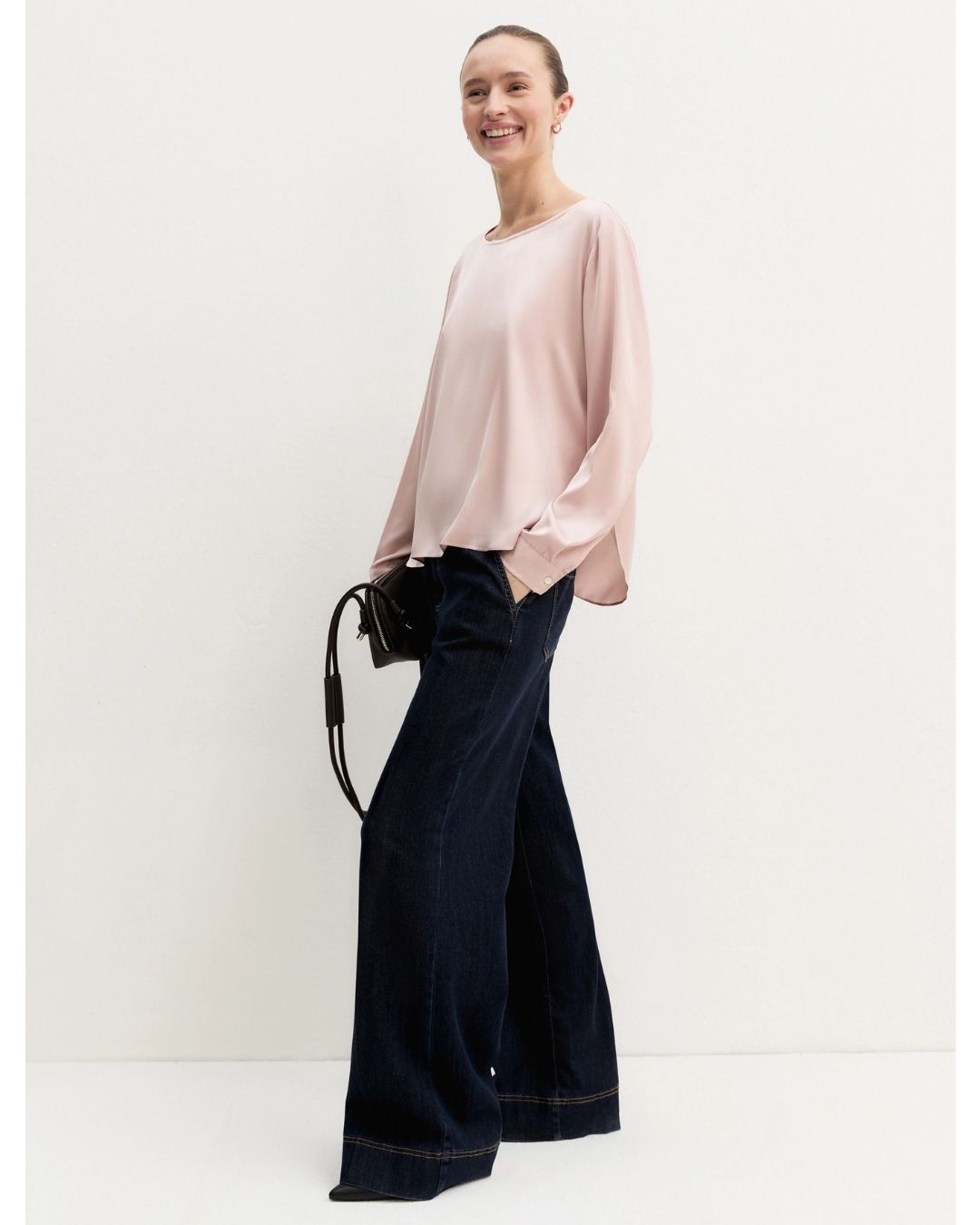 Blusa in raso stretch Emmcursore Rosa 2625116091200 009 EMME MARELLA 