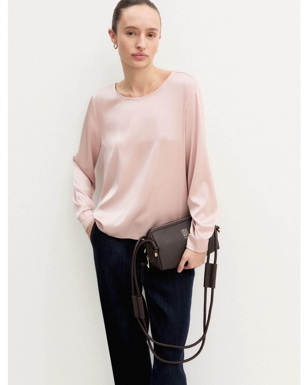 Blusa in raso stretch Emmcursore Rosa 2625116091200 009 EMME MARELLA 