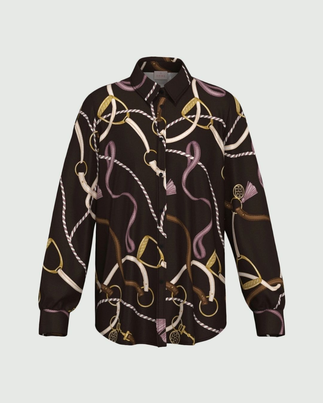 Camicia in twill di viscosa Emmparole Testa di moro 2625116102200 002 EMME MARELLA 