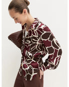 Camicia in twill stampato Emmspiga Marrone 2625116161200 002 EMME MARELLA 
