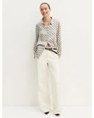 Camicia in raso stampato Emmdenaro Bianco lana 2625116191200 004 EMME MARELLA 