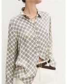 Camicia in raso stampato Emmdenaro Bianco lana 2625116191200 004 EMME MARELLA 