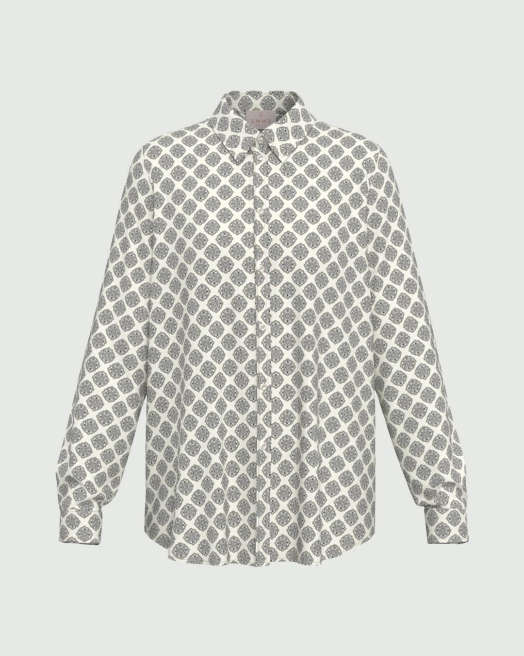 Camicia in raso stampato Emmdenaro Bianco lana 2625116191200 004 EMME MARELLA 