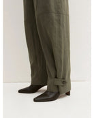 Pantalone fluido in tessuto crinckle Emmcalca Kaki 2625136014200 002 EMME MARELLA 