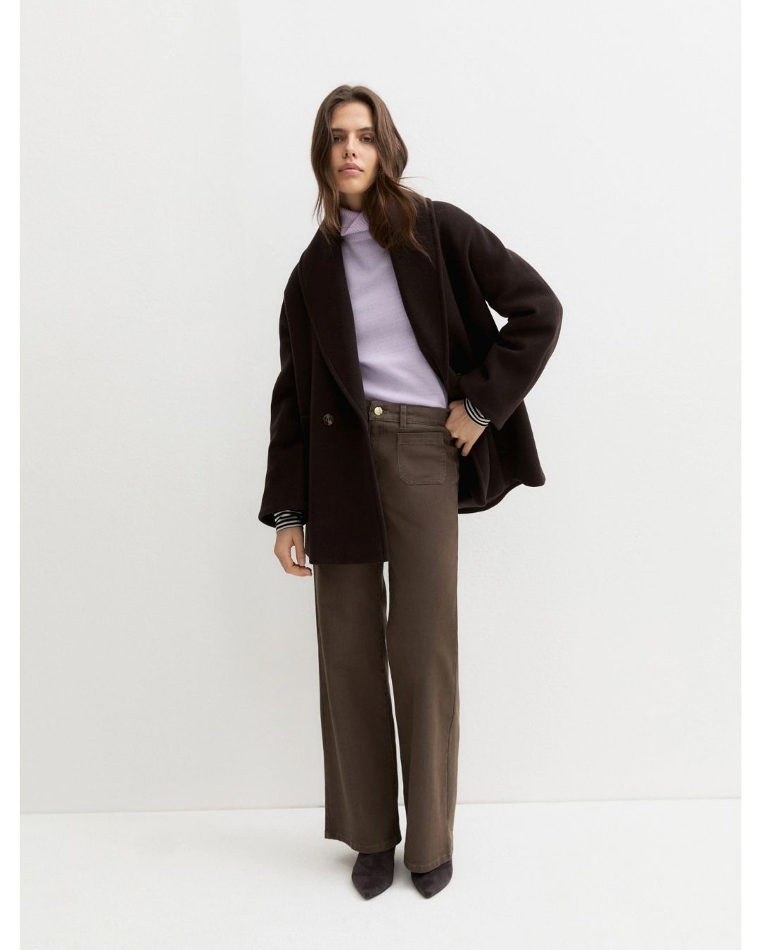 Pantalone ampio Emmresto Tortora 2625136052200 002 EMME MARELLA 