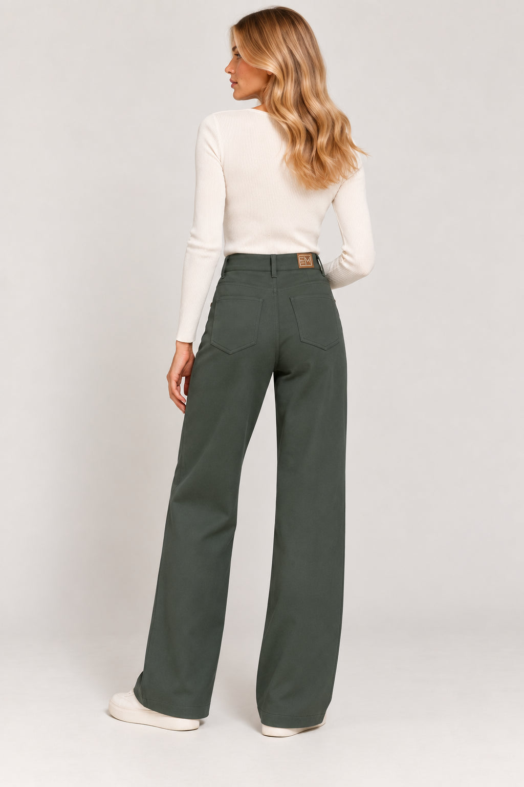 Emme Marella Pantalone Donna Emmfuxia Verde Sottobosco 2625136061200 003 EMME MARELLA 