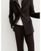 Pantalone in gabardina stretch Emmflirt Testa di moro 2625136082200 009 EMME MARELLA 