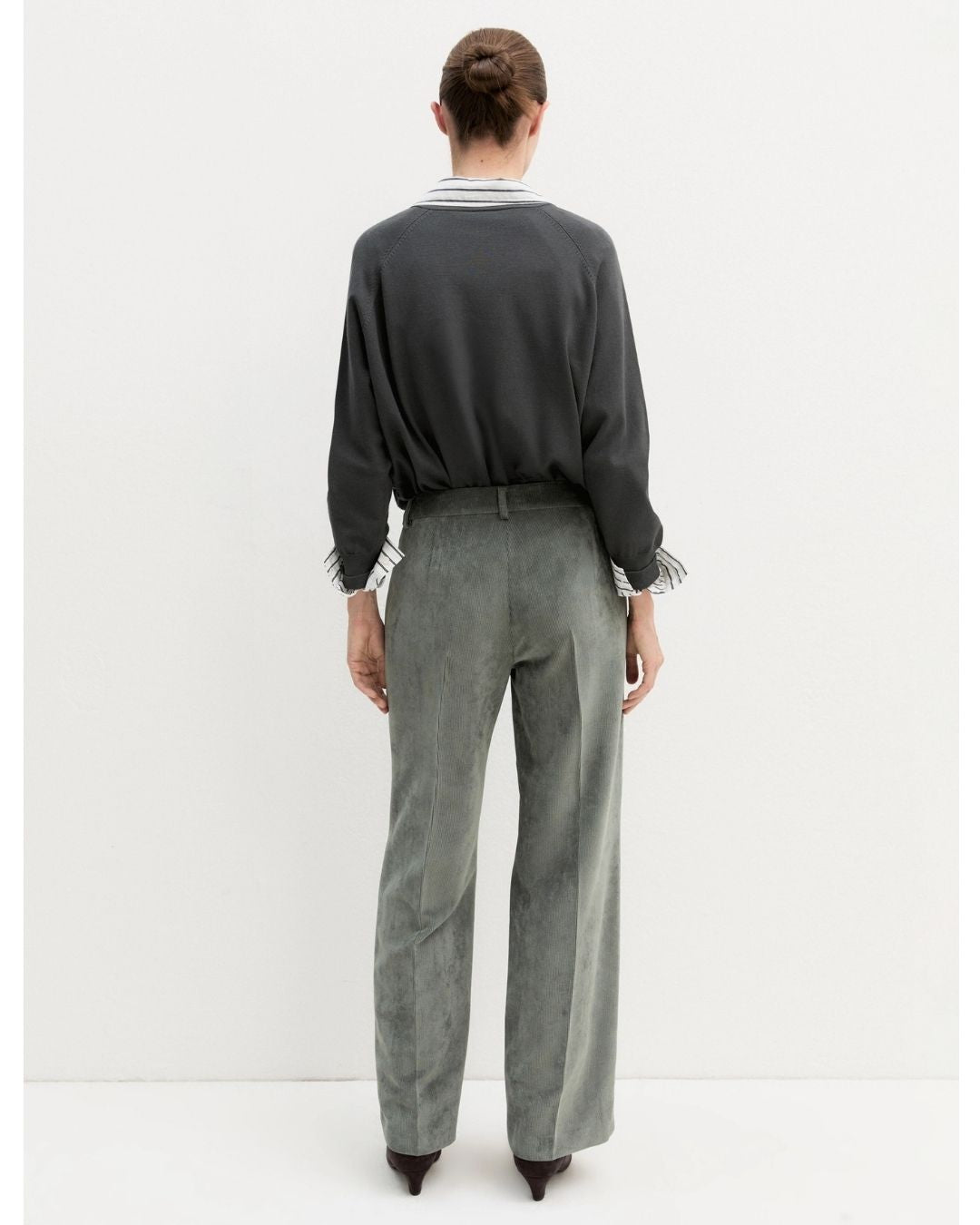 Pantalone in velluto a coste stretch Emmdraghi Sottobosco 2625136101200 004 EMME MARELLA 