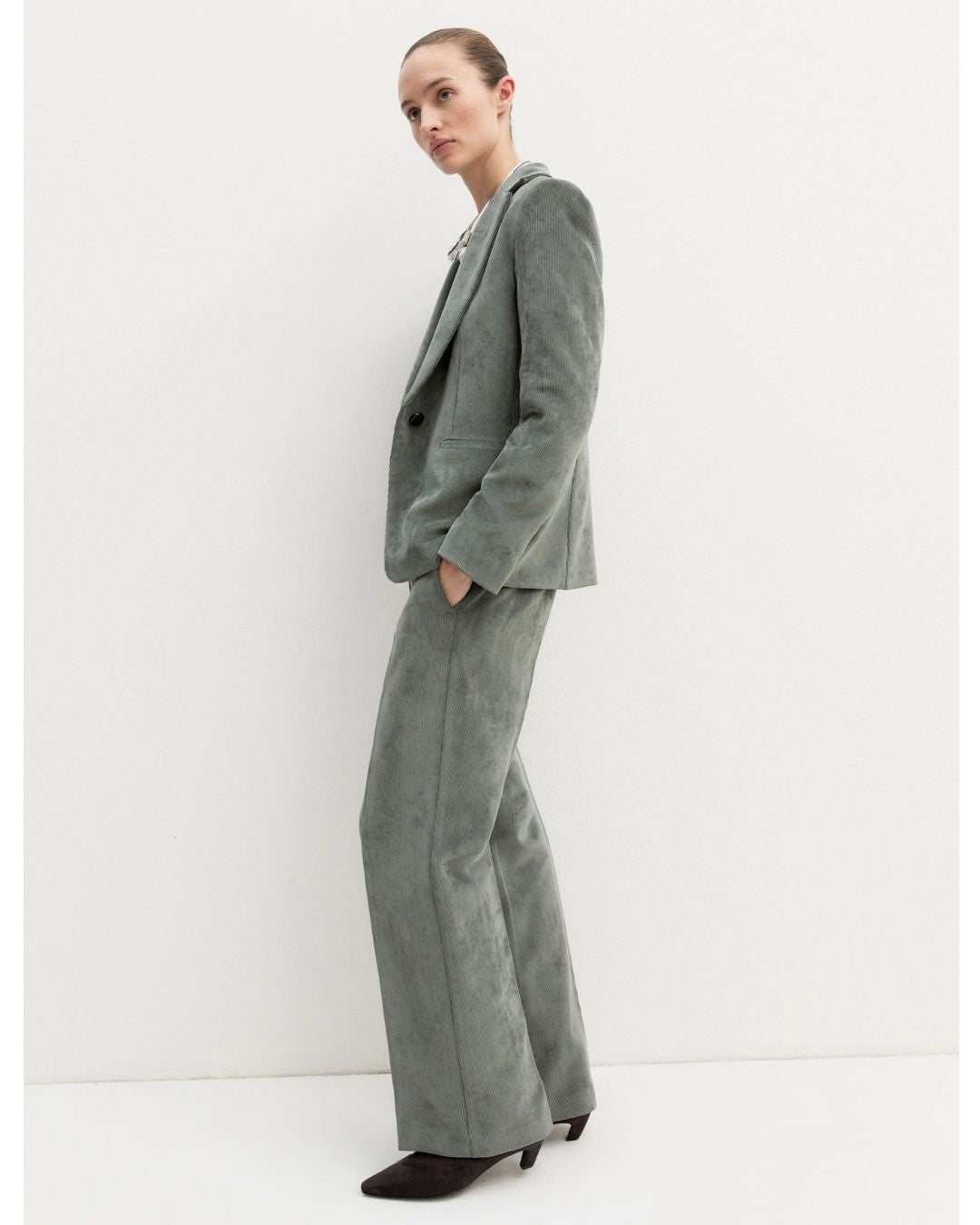 Pantalone in velluto a coste stretch Emmdraghi Sottobosco 2625136101200 004 EMME MARELLA 