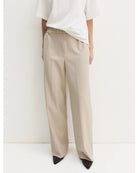Pantalone dritto in flanella stretch Emmfiesta Ecru' 2625136111200 004 EMME MARELLA 