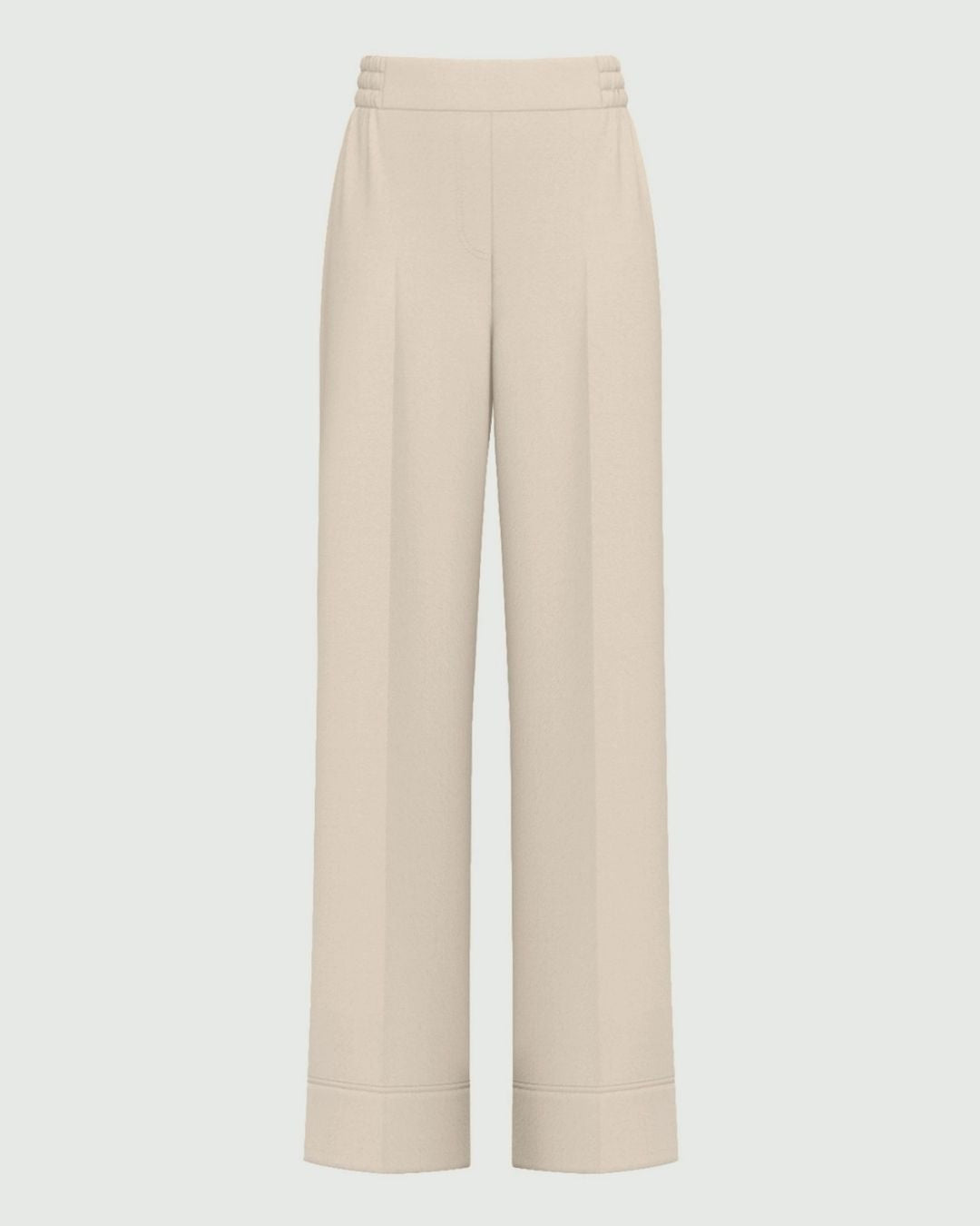 Pantalone dritto in flanella stretch Emmfiesta Ecru' 2625136111200 004 EMME MARELLA 