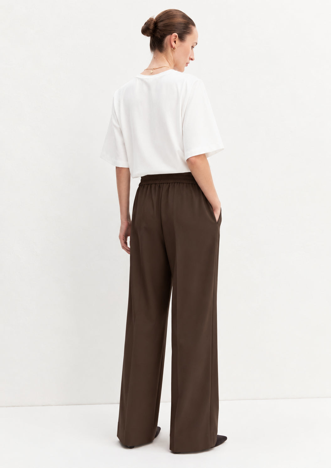 Pantalone dritto in flanella stretch Emmfiesta Testa di Moro 2625136111200 007 EMME MARELLA 