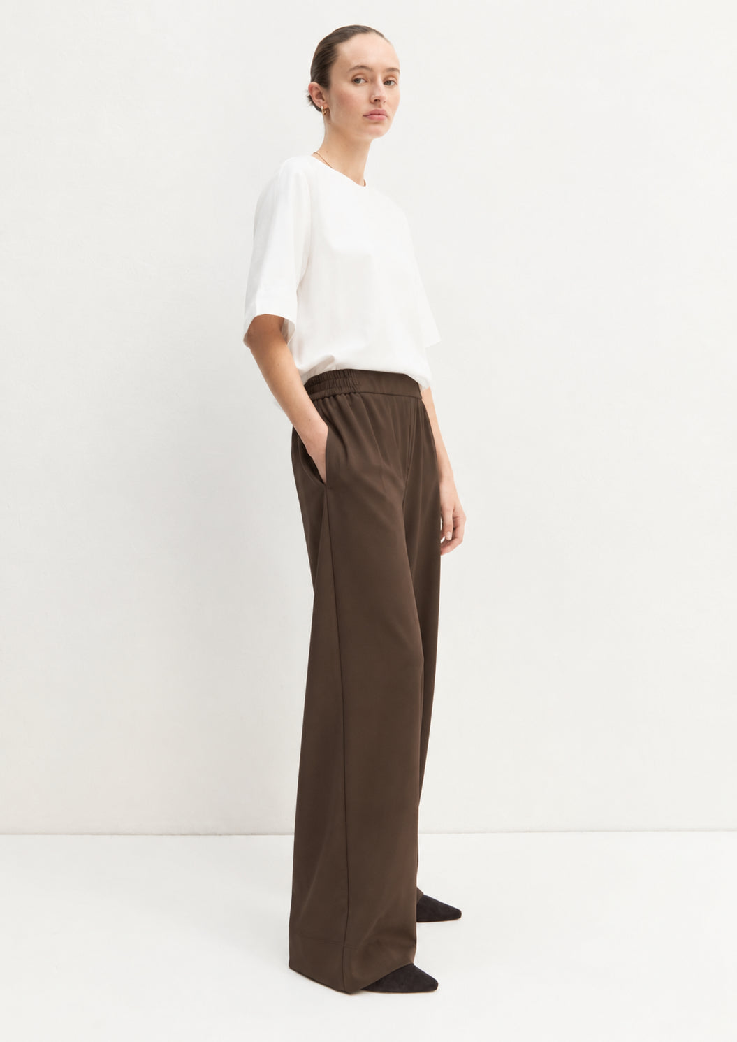 Pantalone dritto in flanella stretch Emmfiesta Testa di Moro 2625136111200 007 EMME MARELLA 
