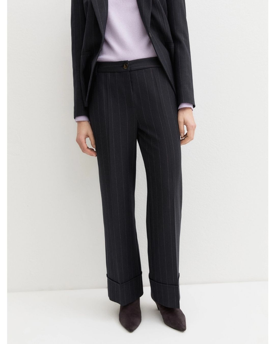 Pantalone dritto in gabardina stretch Emmpentola2 Blu 2625136202200 002 EMME MARELLA 