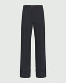 Pantalone dritto in gabardina stretch Emmpentola2 Blu 2625136202200 002 EMME MARELLA 