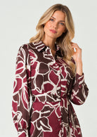Chemisier in twill stampato Emmalarico Marrone Floreale 2625226081200 002 EMME MARELLA 