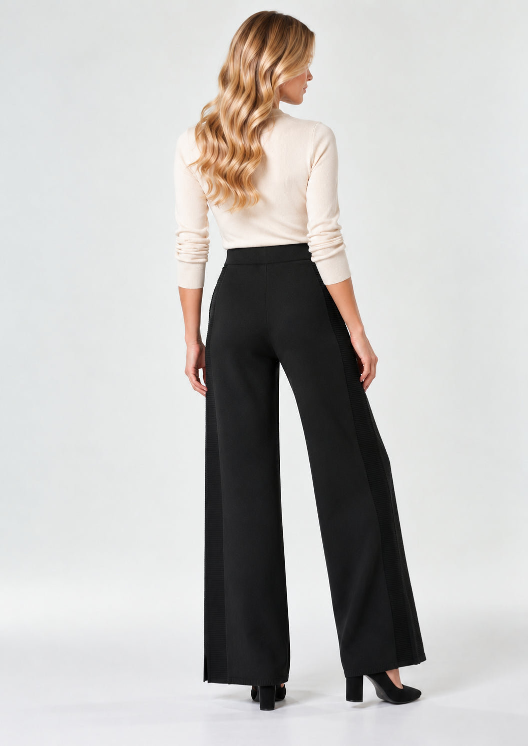Pantalone in viscosa stretch Emmfoggia Nero 2625336011200 016 EMME MARELLA 