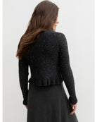 Cardigan in misto lana con paillette Emmstrano Grigio scuro melange 2625346022200 006 EMME MARELLA 