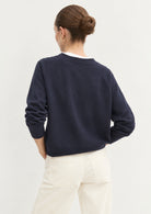 Cardigan dritto in viscosa stretch Emmbacini Navy 2625346041200 001 EMME MARELLA 