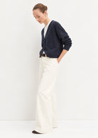 Cardigan dritto in viscosa stretch Emmbacini Navy 2625346041200 001 EMME MARELLA 