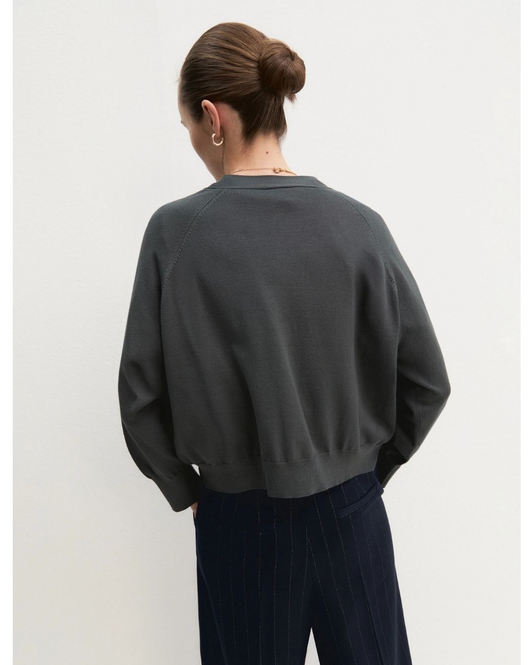 Cardigan dritto in viscosa stretch Emmbacini Sottobosco 2625346041200 013 EMME MARELLA 