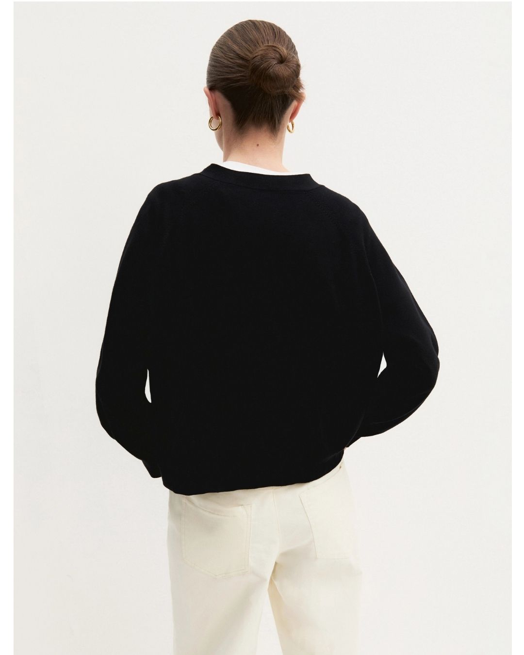 Cardigan dritto in viscosa stretch Emmbacini Nero 2625346041200 016 EMME MARELLA 