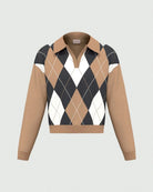 Polo crop in maglia stretch Emmottanta Cammello 2625366121200 007 EMME MARELLA 