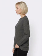 Maglia in filato di misto lana con lurex e paillette Emmardente Grigio Scuro 2625366171200 004 EMME MARELLA 