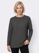 Maglia in filato di misto lana con lurex e paillette Emmardente Grigio Scuro 2625366171200 004 EMME MARELLA 