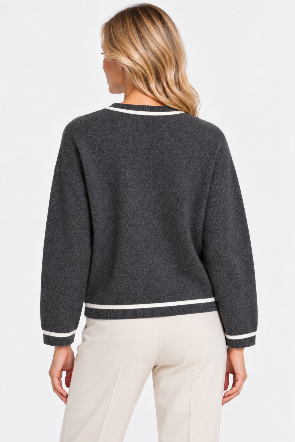 Maglia in filato lana e cashmere Emmegrege Grigio Scuro Melange 2625366241200 011 EMME MARELLA 