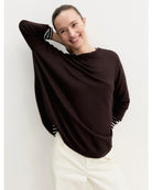 Maglia over in viscosa stretch Emmcurvato Testa di moro 2625366281200 008 EMME MARELLA 