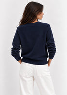 Maglia in filato di misto viscosa stretch Emmdanza Blu Navy 2625366301200 001 EMME MARELLA 