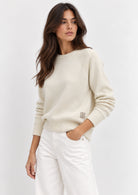 Maglia in filato di misto viscosa stretch Emmdanza Bianco Avorio 2625366301200 003 EMME MARELLA 