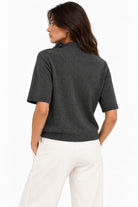 T-shirt in filato di misto lana leggero con lurex Emmmaggio Grigia 2625366351200 004 EMME MARELLA 